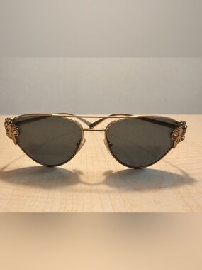VERSACE sunglasses Gold Frame Black Lens Women's Sunglasses VE2195